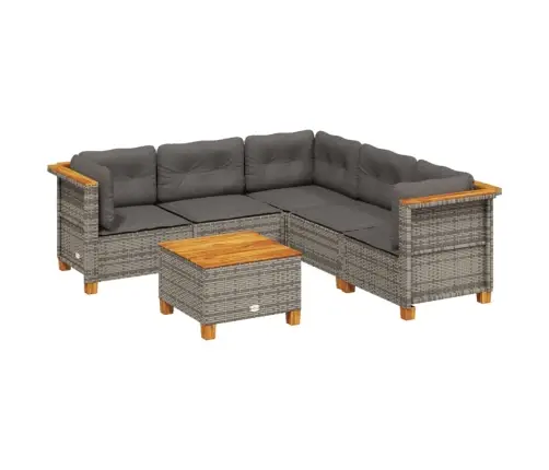 6-Osaline Aiadiivani Komplekt Patjadega, Hall, Polürotang