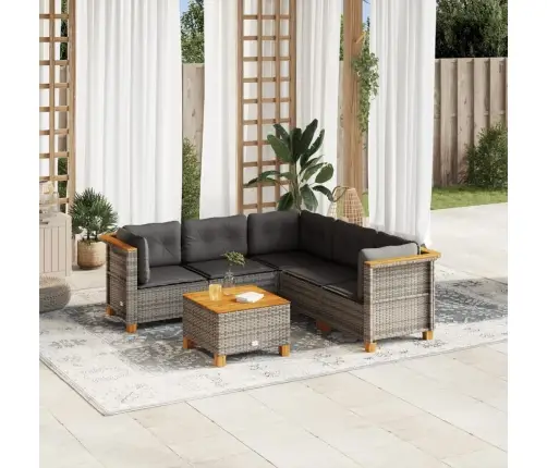 6-Osaline Aiadiivani Komplekt Patjadega, Hall, Polürotang