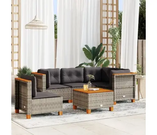 6-Osaline Aiadiivani Komplekt Patjadega, Hall, Polürotang