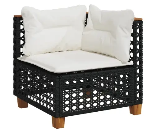 6-Osaline Aiadiivani Komplekt Patjadega, Must, Polürotang