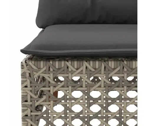 Sofos Komplektas Su Pagalvėlėmis, 7 Dalių, Pilkas, Poliratanas