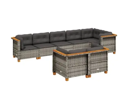 8-Osaline Aiadiivani Komplekt Patjadega, Hall, Polürotang