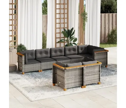 8-Osaline Aiadiivani Komplekt Patjadega, Hall, Polürotang