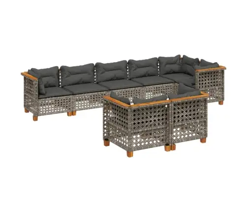 8-Osaline Aiadiivani Komplekt Patjadega, Hall, Polürotang