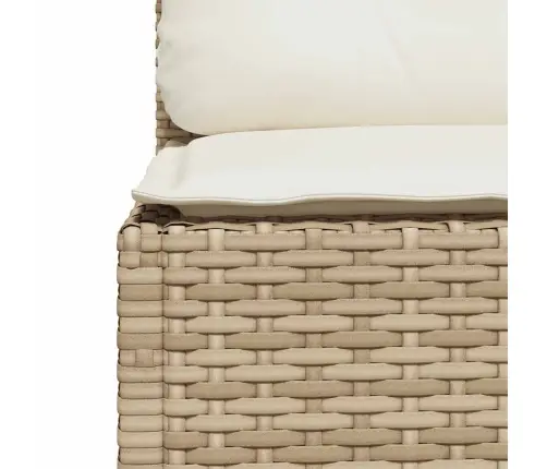 9-Daļīgs Dārza Dīvānu Komplekts, Matrači, Bēša Pe Rotangpalma Vidaxl