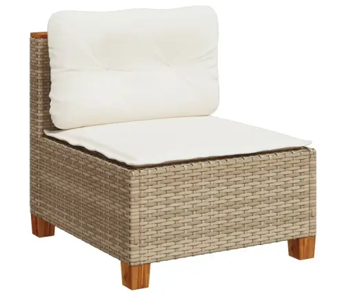 8-Daļīgs Dārza Dīvāna Komplekts, Matrači, Bēša Pe Rotangpalma Vidaxl