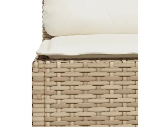 8-Daļīgs Dārza Dīvāna Komplekts, Matrači, Bēša Pe Rotangpalma Vidaxl