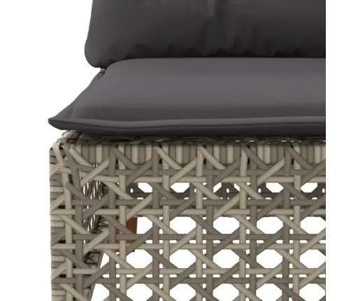 8-Daļīgs Dārza Dīvāna Komplekts Ar Matračiem, Pelēks Pe Pinums Vidaxl