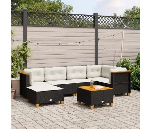 7-Osaline Aiadiivani Komplekt Patjadega, Must, Polürotang