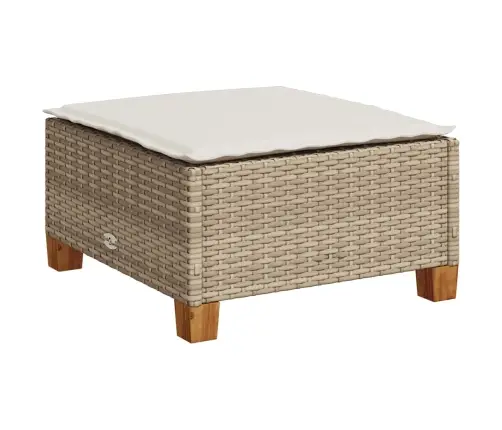 7-Daļīgs Dārza Dīvāna Komplekts, Matrači, Bēša Pe Rotangpalma Vidaxl