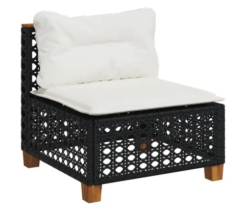 7-Osaline Aiadiivani Komplekt Patjadega, Must, Polürotang