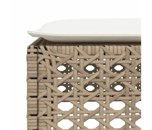 Sofos Komplektas Su Pagalvėlėmis, 7 Dalių, Smėlio, Poliratanas