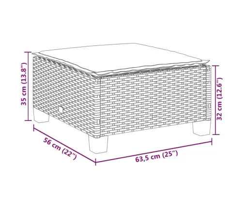 8-Daļīgs Dārza Dīvāna Komplekts, Matrači, Bēša Pe Rotangpalma Vidaxl