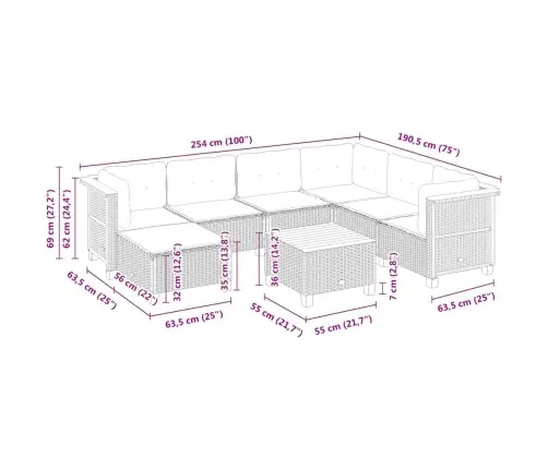 8-Daļīgs Dārza Dīvāna Komplekts, Matrači, Bēša Pe Rotangpalma Vidaxl