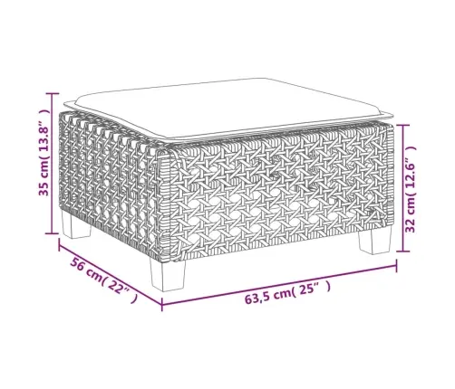 8-Osaline Aiadiivani Komplekt Patjadega, Must, Polürotang