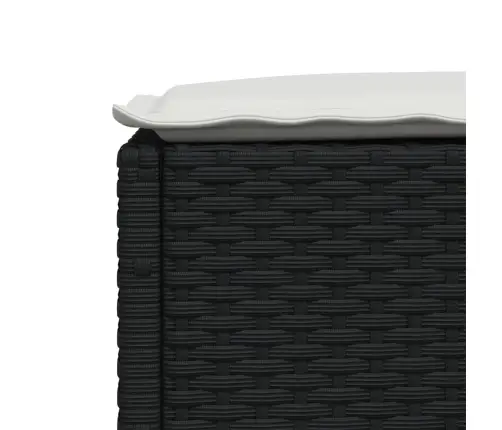 6-Daļīgs Dārza Dīvāna Komplekts, Matrači, Melna Pe Rotanpalma Vidaxl