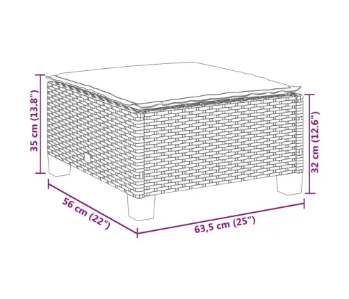 8-Daļīgs Dārza Dīvāna Komplekts, Matrači, Melna Pe Rotangpalma Vidaxl