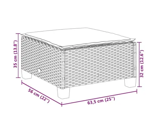 8-Osaline Aiadiivani Komplekt Patjadega, Beež, Polürotang 8-Osaline Aiadiivani Komplekt Patjadega, Beež, Polürotang