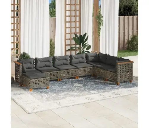 8-Osaline Aiadiivani Komplekt Patjadega, Hall, Polürotang