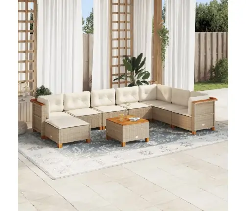 9-Osaline Aiadiivani Komplekt Patjadega, Beež, Polürotang