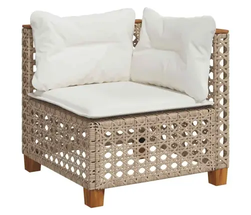 9-Osaline Aiadiivani Komplekt Patjadega, Beež, Polürotang