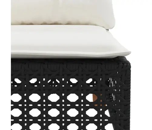 7-Daļīgs Dārza Dīvāna Komplekts Ar Matračiem, Melna Pe Vidaxl