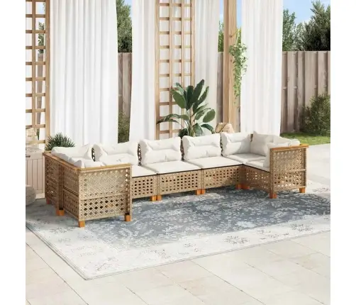 7-Osaline Aiadiivani Komplekt Patjadega, Beež, Polürotang