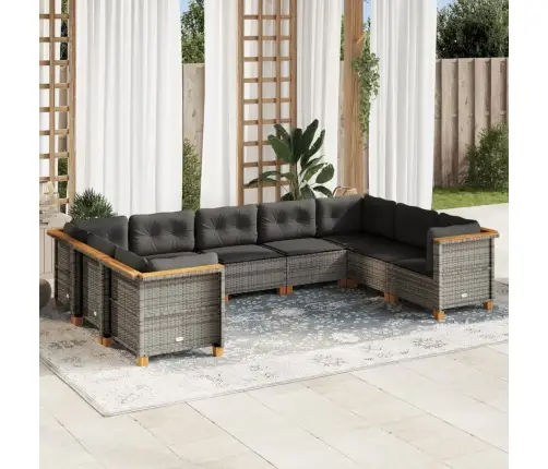 9-Osaline Aiadiivani Komplekt Patjadega, Hall, Polürotang