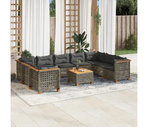 10-Osaline Aiadiivani Komplekt Patjadega, Hall, Polürotang