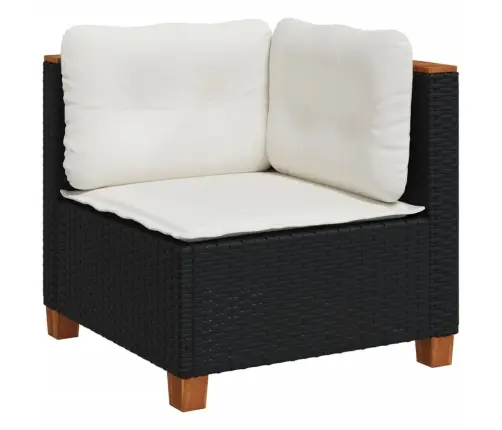 10-Osaline Aiadiivani Komplekt Patjadega, Must, Polürotang