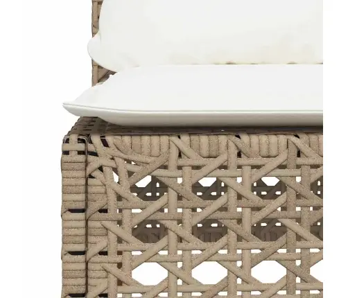 11-Osaline Aiadiivani Komplekt Patjadega, Beež, Polürotang