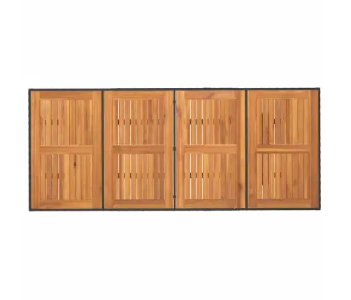 9 Daļu Dārza Galds Melnā Poli Rotangpalmas Vidaxl