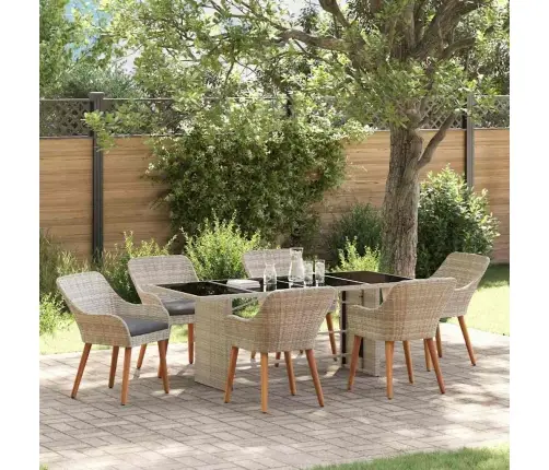 Õuesöögi Komplekt 7 Pcs Helehall