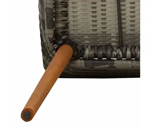 5 Daļu Dārza Galds Pelēkā Krāsā Vidaxl