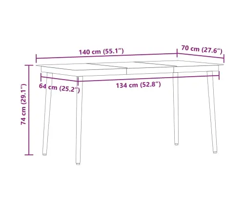 Aia Söögilaudade Komplekt Padjaga 5 Pcs Beež Polürotang