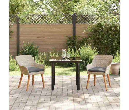 Ēdamistabas Komplekts 3 Pcs Gaiši Pelēks Un Melns Vidējs Vidaxl