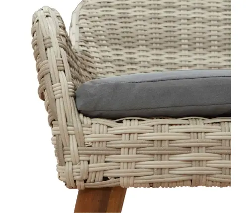 Aia Söögilaudade Komplekt Padjaga 5 Pcs Helehall Polürotang