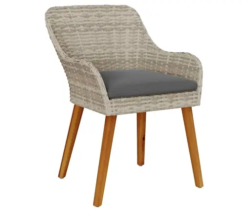 Aia Söögilaudade Komplekt Padjaga 5 Pcs Helehall Polürotang