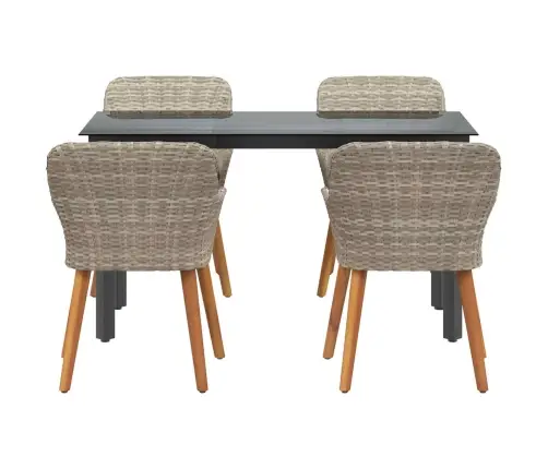 Aia Söögilaudade Komplekt Padjaga 5 Pcs Helehall Polürotang