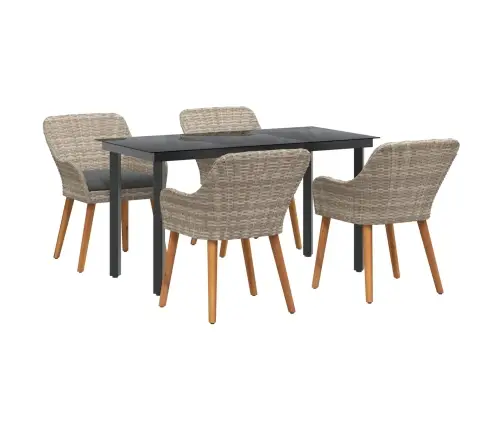 Aia Söögilaudade Komplekt Padjaga 5 Pcs Helehall Polürotang