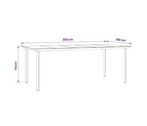 Ēdamistabas Komplekts 9 Pcs Gaiši Pelēks Un Melns 200X100X74 Cm Vidaxl