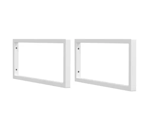 Plauktu Kronšteini Izlietnei, 2 Gb., Balti, Taisnstūra, Tērauds Vidaxl