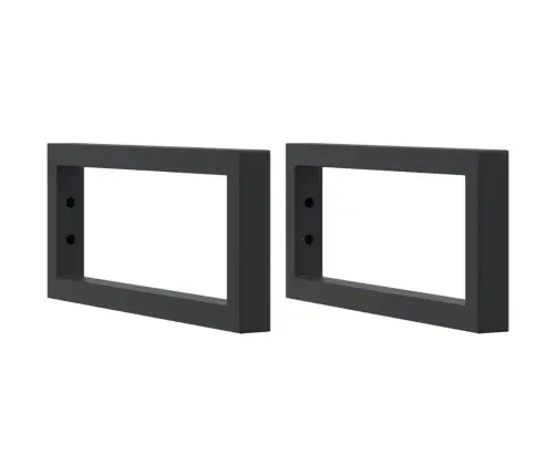 Plauktu Kronšteini Izlietnei, 2 Gb., Melns, Taisnstūra, Tērauds Vidaxl