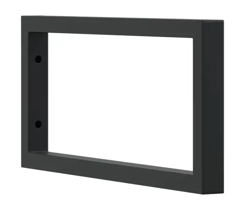 Plauktu Kronšteini Izlietnei, 2 Gb., Melns, Taisnstūra, Tērauds Vidaxl