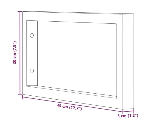 Plauktu Kronšteini Izlietnei, 2 Gb., Melns, Taisnstūra, Tērauds Vidaxl