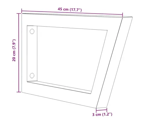 Riiuliklambrid Valamule 2 Tk Valge Trapets Teras