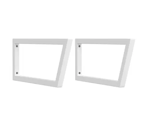 Plauktu Kronšteini Izlietnei, 2 Gb., Balti, Trapeces, Tērauds Vidaxl