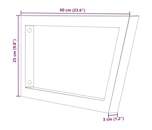 Plauktu Kronšteini Izlietnei, 2 Gb., Balti, Trapeces, Tērauds Vidaxl