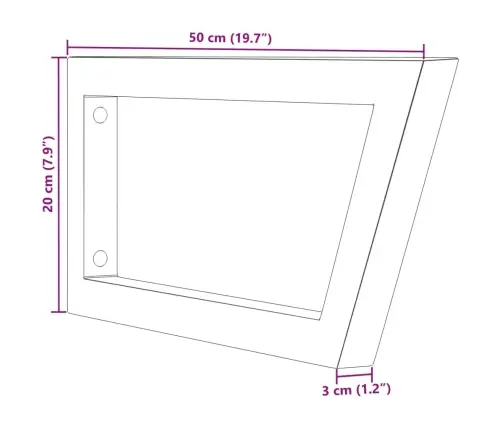 Plauktu Kronšteini Izlietnei, 2 Gb., Melni, Trapeces, Tērauds Vidaxl