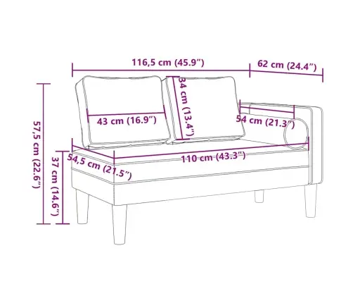 Poilsio Sofa Su Ilga Pagalve, Raudonojo Vyno Spalvos, Audinys